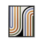 Bold Curvature Stripes VIII Framed Canvas Print Gallery Image 6