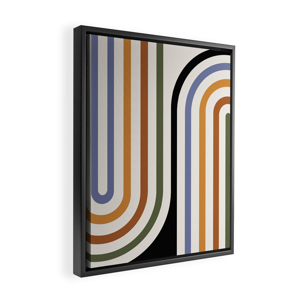 Bold Curvature Stripes VIII Framed Canvas Print Gallery Image 2