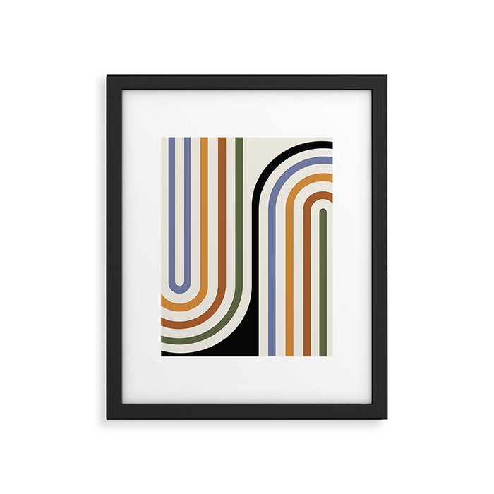 Bold Curvature Stripes VIII Framed Art Print Gallery Image 1