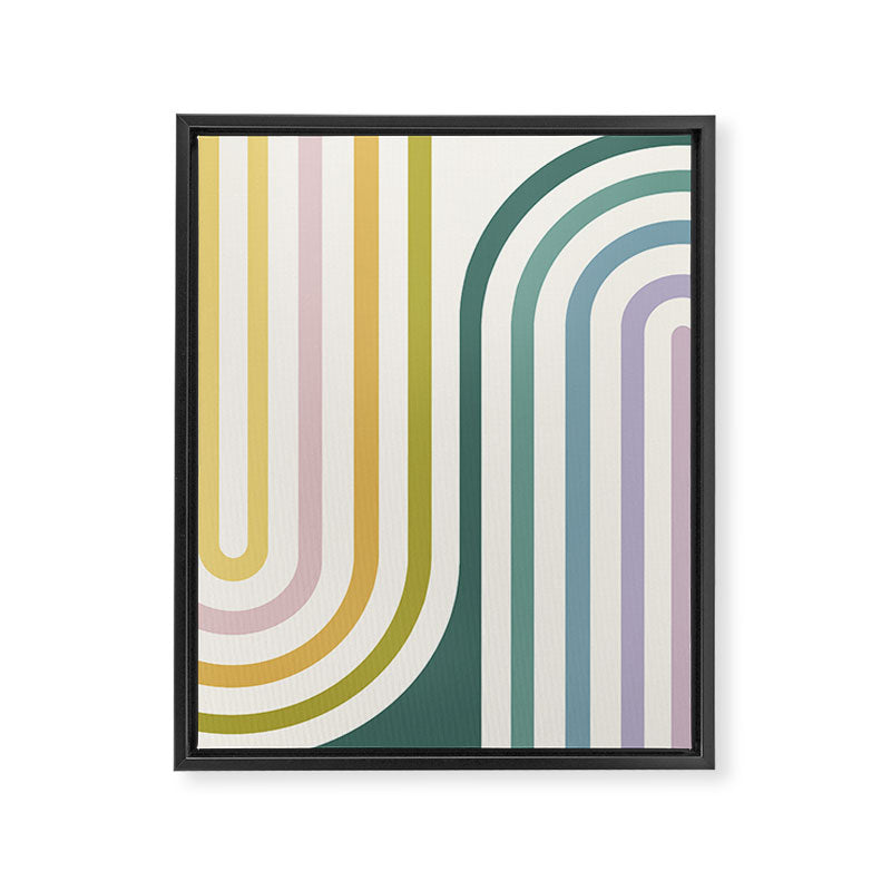 Bold Curvature Stripes XIV Framed Canvas Print Gallery Image 6