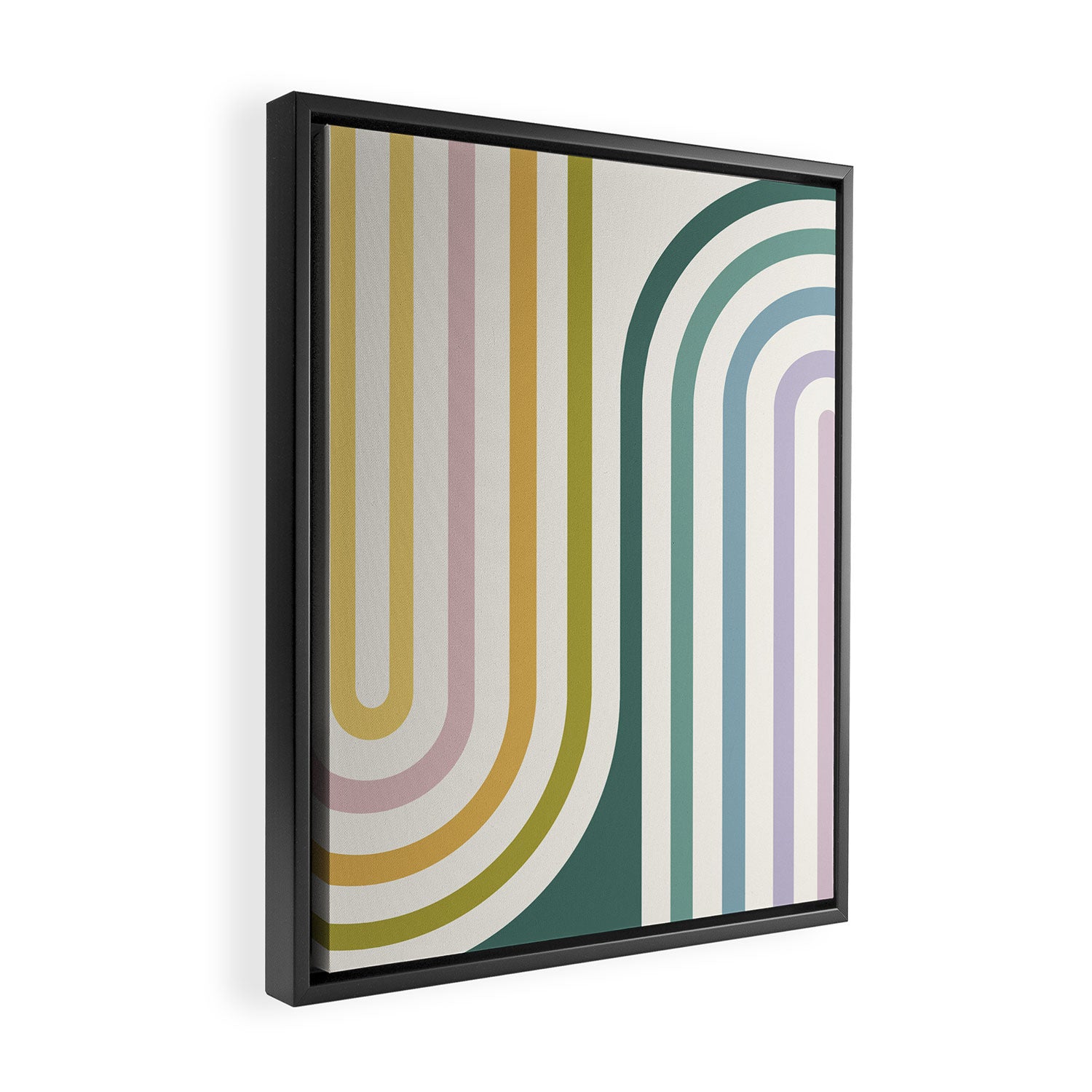 Bold Curvature Stripes XIV Framed Canvas Print Gallery Image 2
