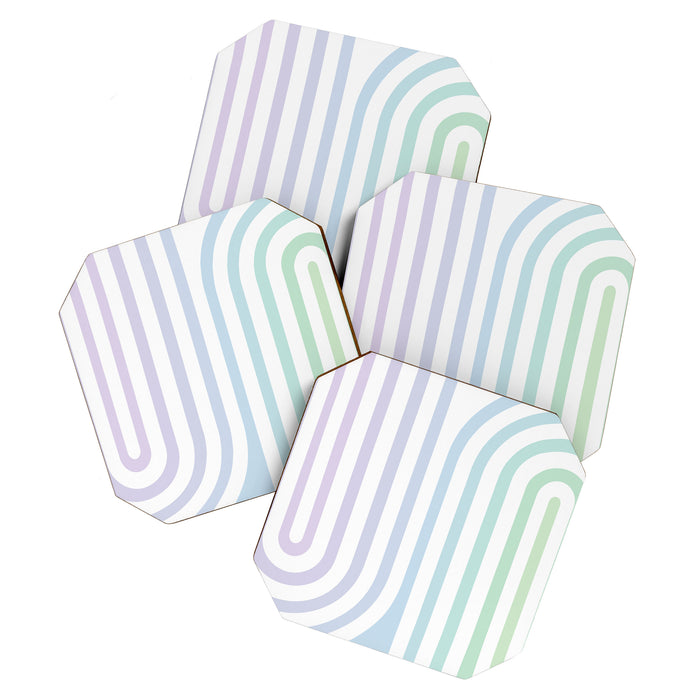 Bold Curvature Stripes XVII Coaster Gallery Image 1