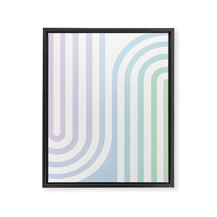 Bold Curvature Stripes XVII Framed Canvas Print Gallery Image 1