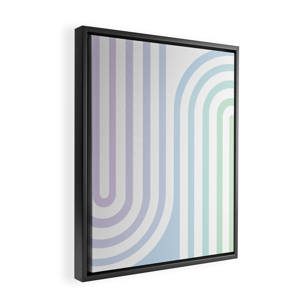Bold Curvature Stripes XVII Framed Canvas Print Gallery Image 2