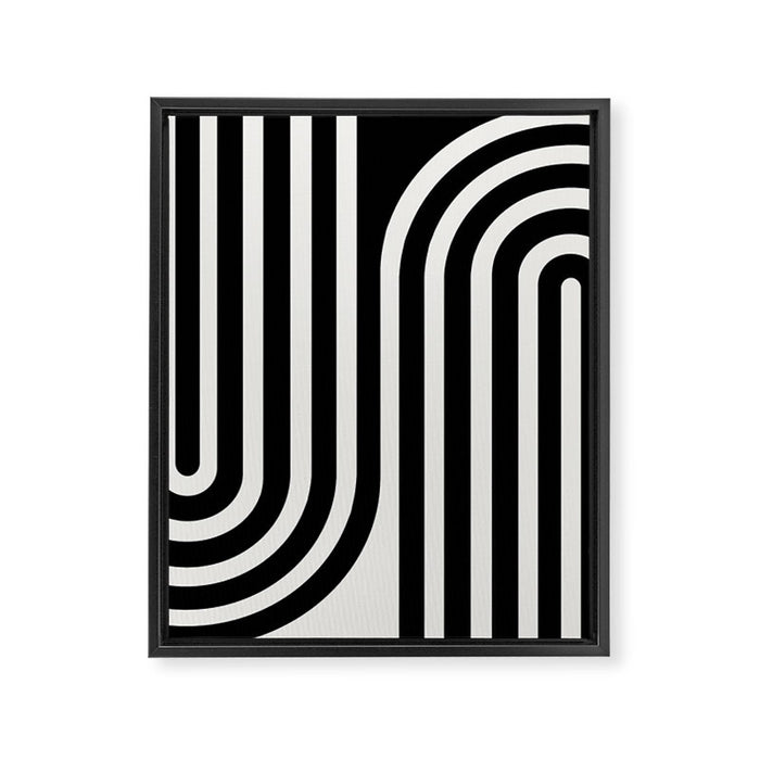 Bold Curvature Stripes XXXVI Framed Canvas Print Gallery Image 1