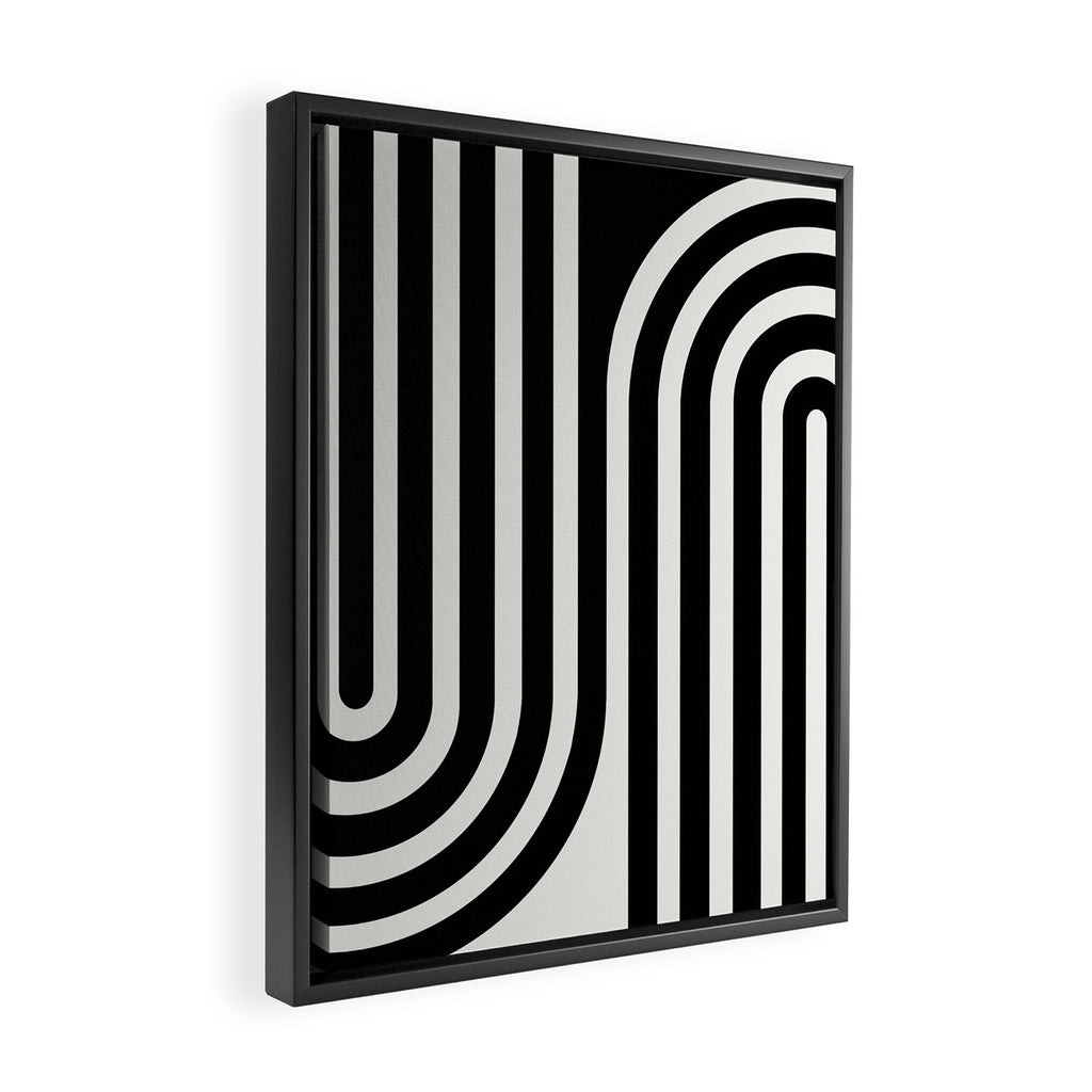 Bold Curvature Stripes XXXVI Framed Canvas Print Gallery Image 2