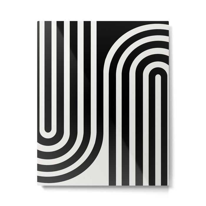 Bold Curvature Stripes XXXVI Metal Print Gallery Image 1