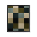Bold Earthy Checks Pattern - Large IV Framed Canvas Print Gallery Image 8