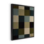 Bold Earthy Checks Pattern - Large IV Framed Canvas Print Gallery Image 2