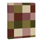Bold Earthy Checks Pattern - Large V Canvas Print Gallery Image 8