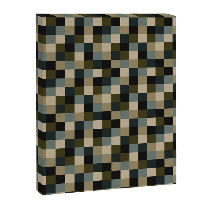 Bold Earthy Checks Pattern - Small IV Canvas Print Gallery Image 1