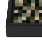 Bold Earthy Checks Pattern - Small IV Framed Canvas Print Gallery Image 3