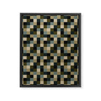 Bold Earthy Checks Pattern - Small IV Framed Canvas Print Gallery Image 8
