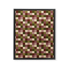 Bold Earthy Checks Pattern - Small V Framed Canvas Print Gallery Image 8