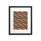 Bold Earthy Checks Pattern - Small V Framed Art Print Gallery Image 6