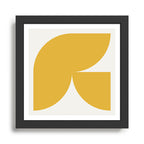 Bold Geometric Shapes - Golden Yellow Framed Art Print Gallery Image 1