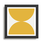 Bold Geometric Shapes Maximalism XII Golden Yellow Framed Art Print Gallery Image 1
