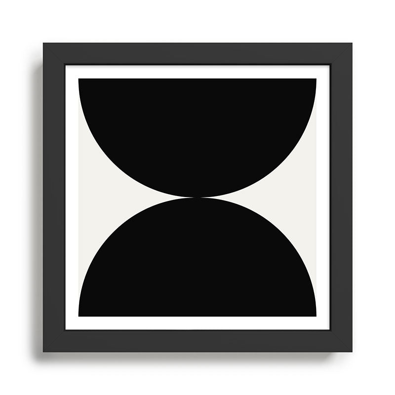 Bold Geometric Shapes Maximalism X Black and White Framed Art Print Gallery Image 1