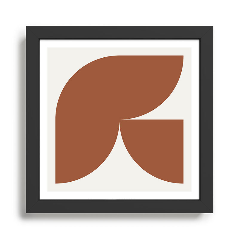 Bold Geometric Shapes - Red Framed Art Print Gallery Image 1