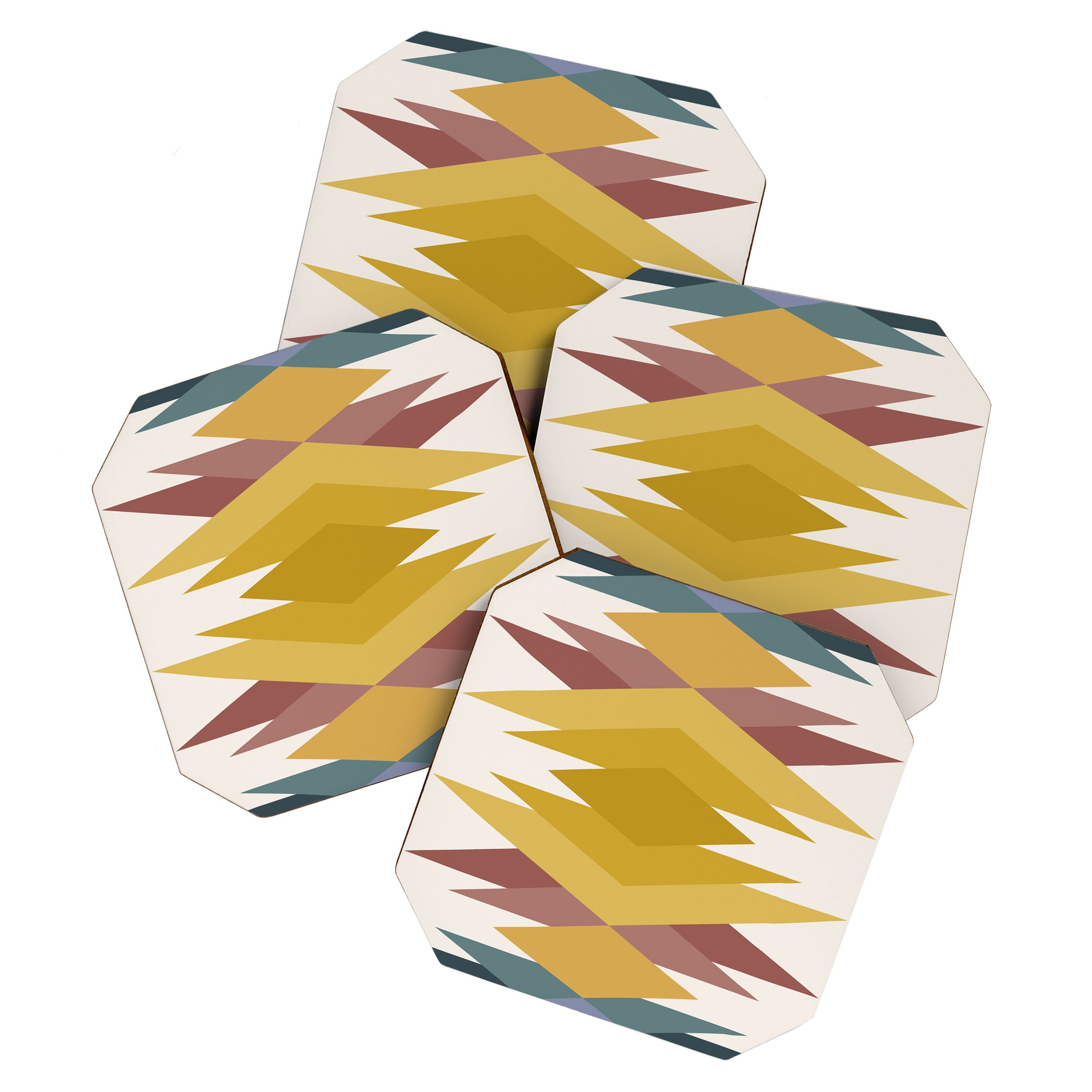 Bold Geometric Triangles III Coaster Gallery Image 1