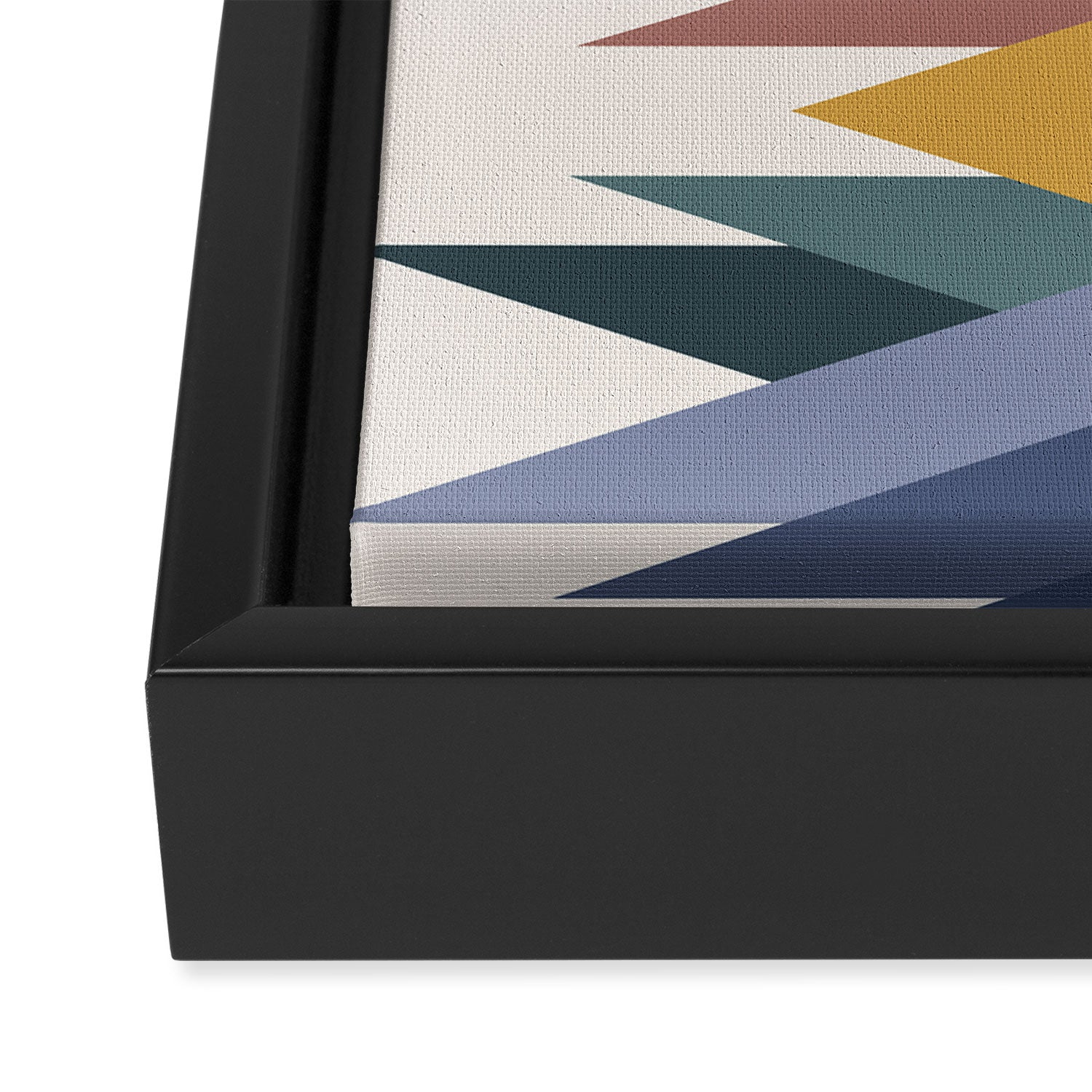 Bold Geometric Triangles III Framed Canvas Print Gallery Image 3