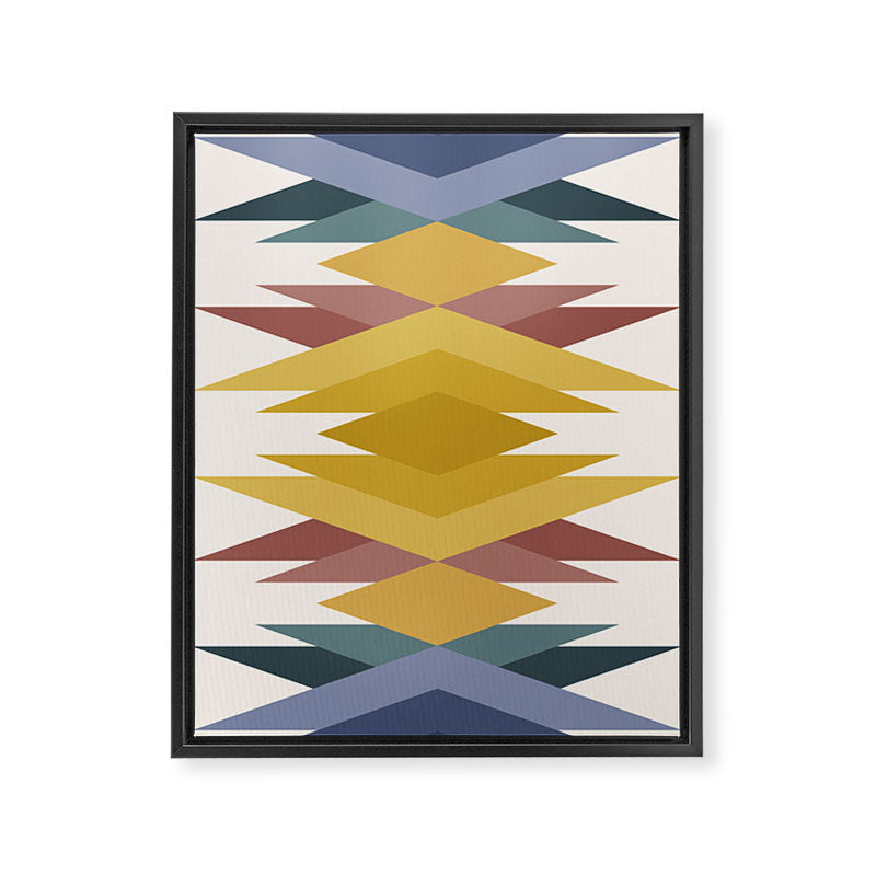 Bold Geometric Triangles III Framed Canvas Print Gallery Image 6