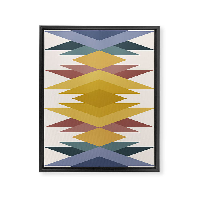 Bold Geometric Triangles III Framed Canvas Print Gallery Image 1