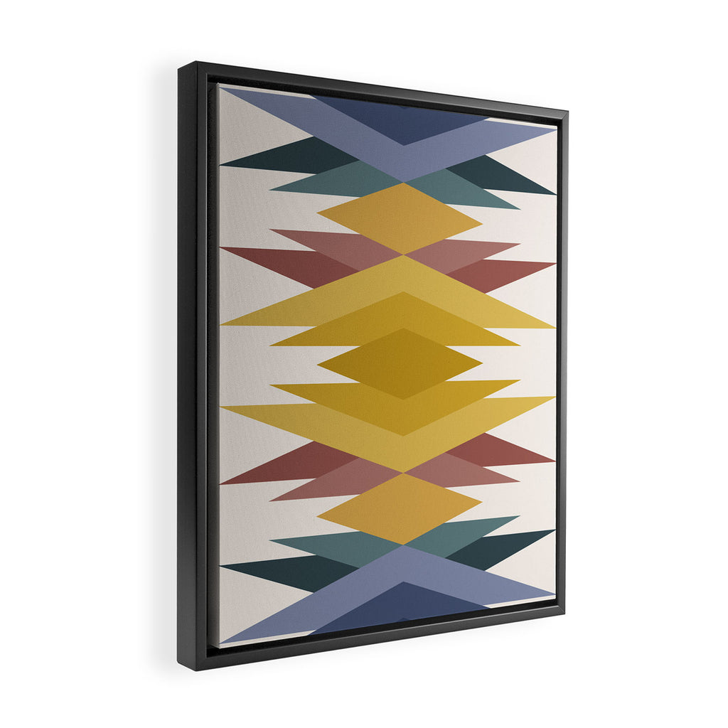Bold Geometric Triangles III Framed Canvas Print Gallery Image 2