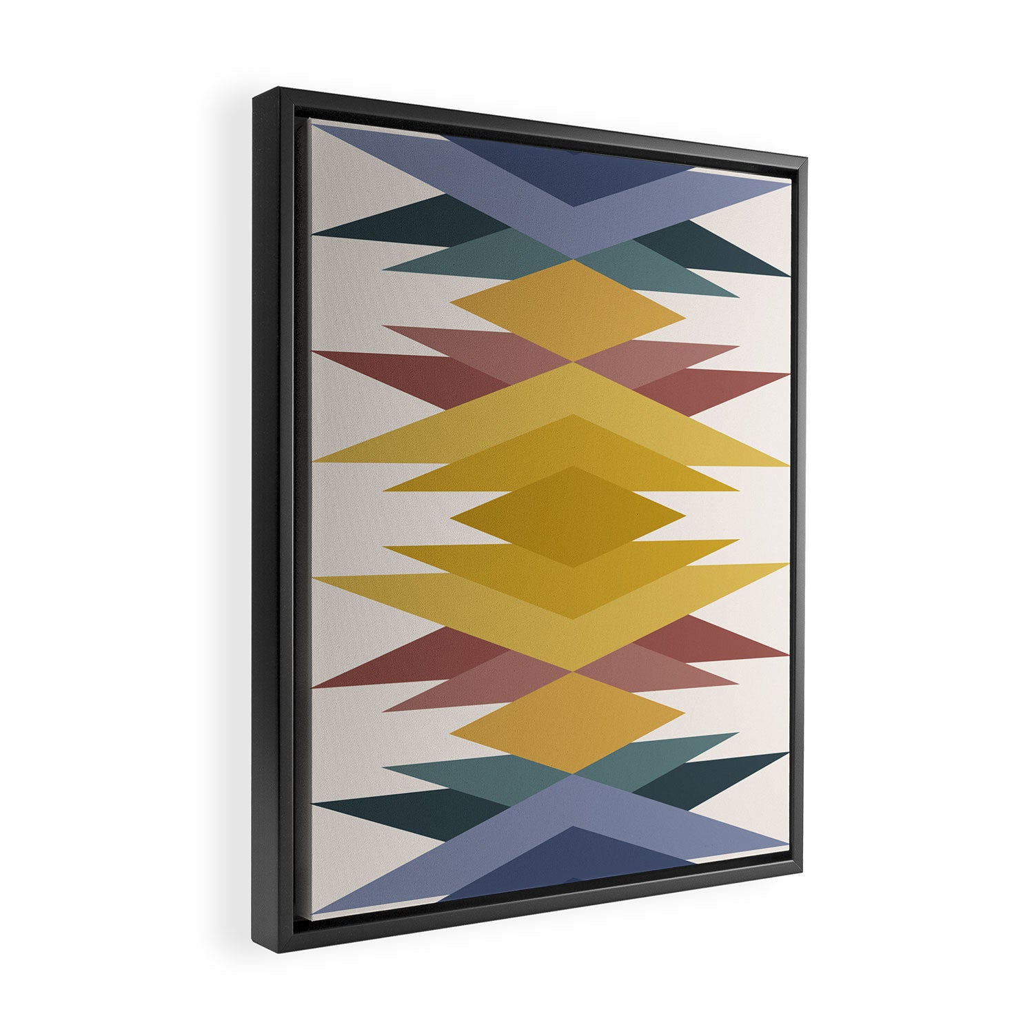 Bold Geometric Triangles III Framed Canvas Print Gallery Image 2