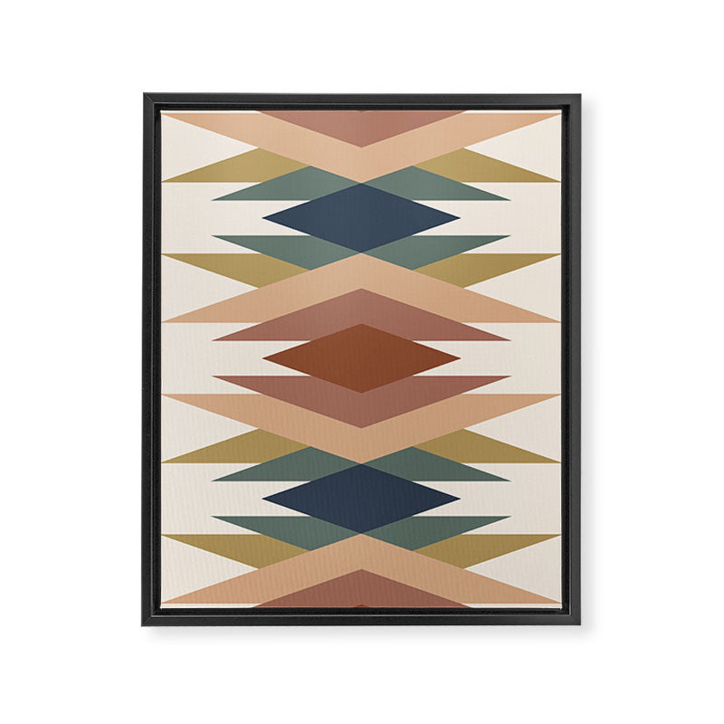 Bold Geometric Triangles IX Framed Canvas Print Gallery Image 6
