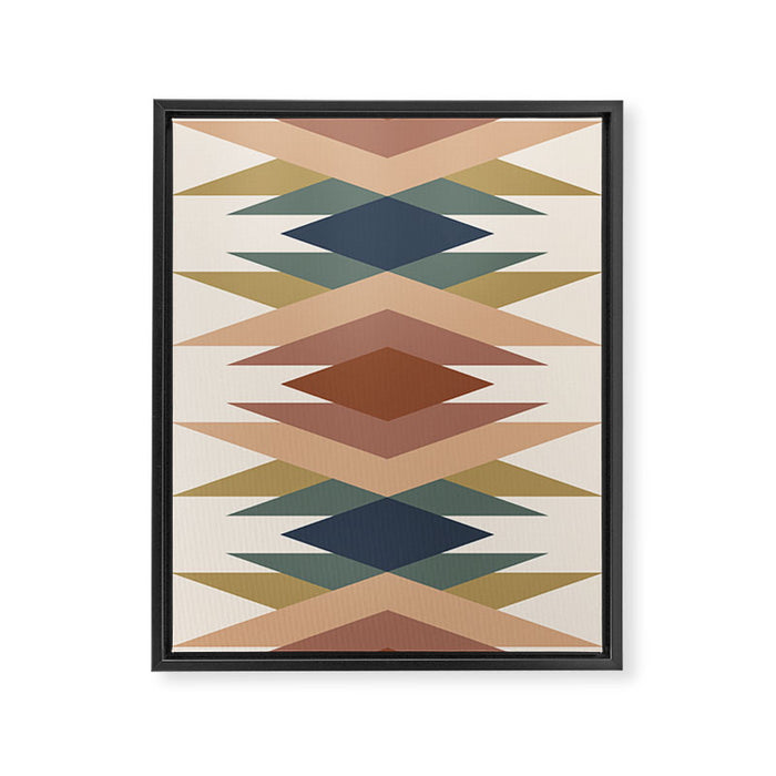 Bold Geometric Triangles IX Framed Canvas Print Gallery Image 1