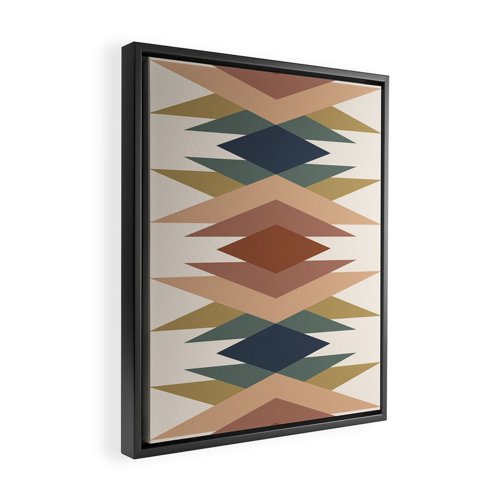 Bold Geometric Triangles IX Framed Canvas Print Gallery Image 2