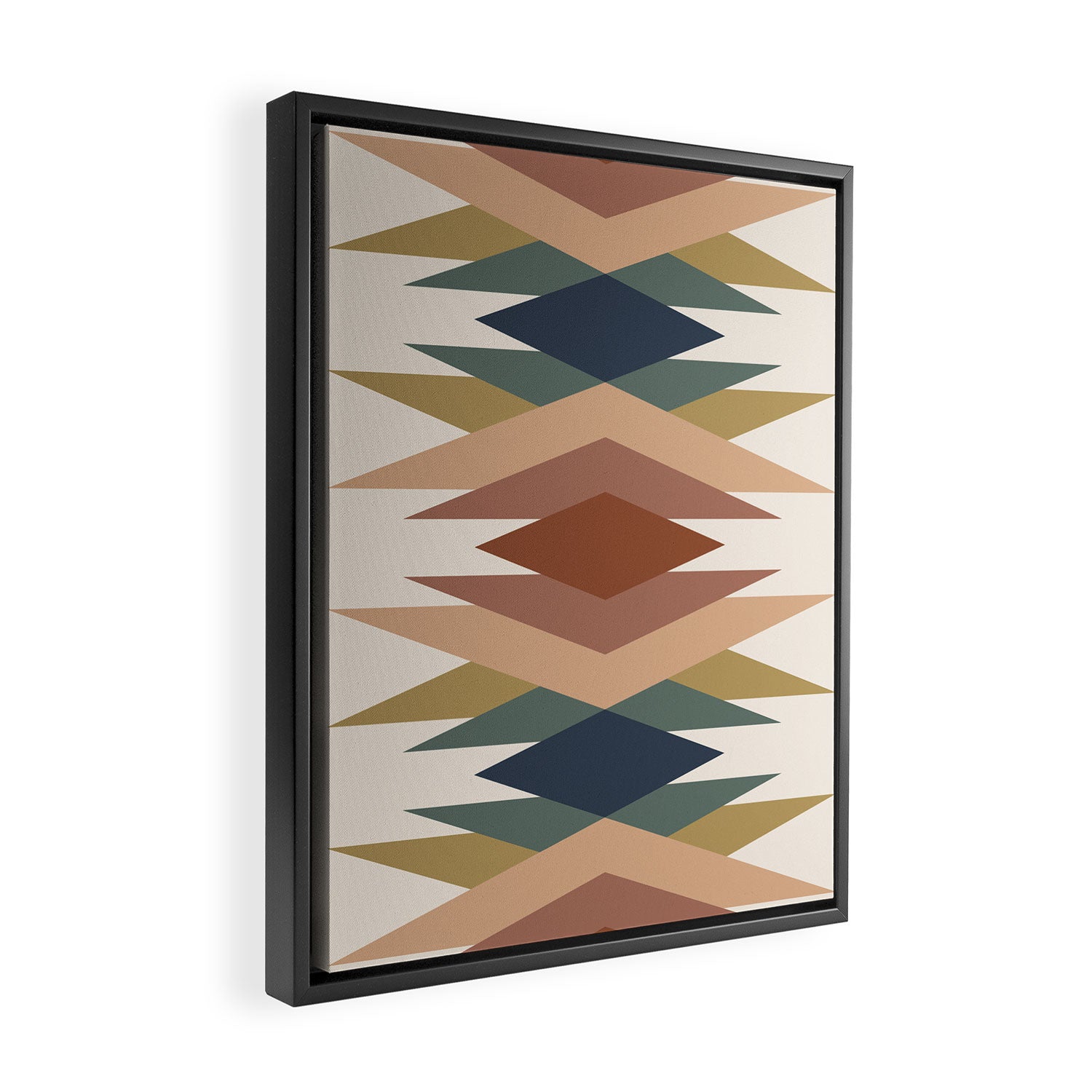Bold Geometric Triangles IX Framed Canvas Print Gallery Image 2
