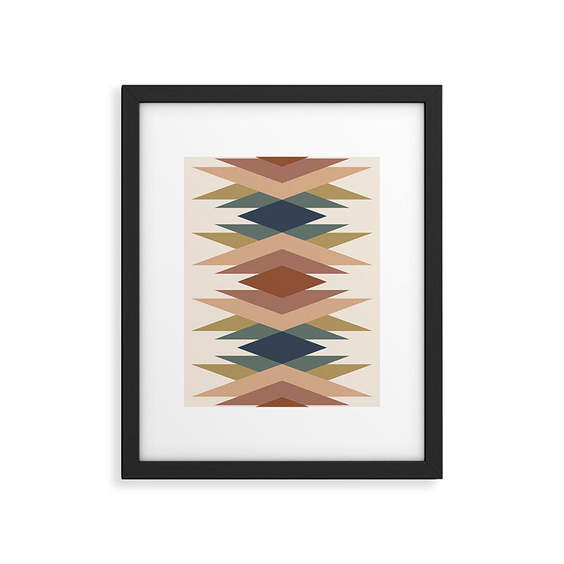 Bold Geometric Triangles IX Framed Art Print Gallery Image 5