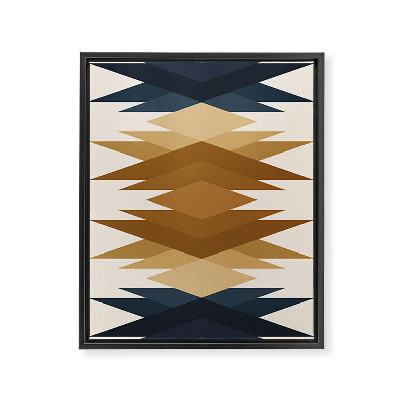 Bold Geometric Triangles V Framed Canvas Print Gallery Image 6