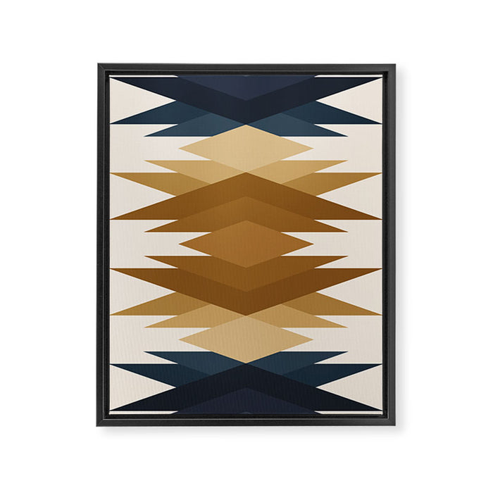 Bold Geometric Triangles V Framed Canvas Print Gallery Image 1