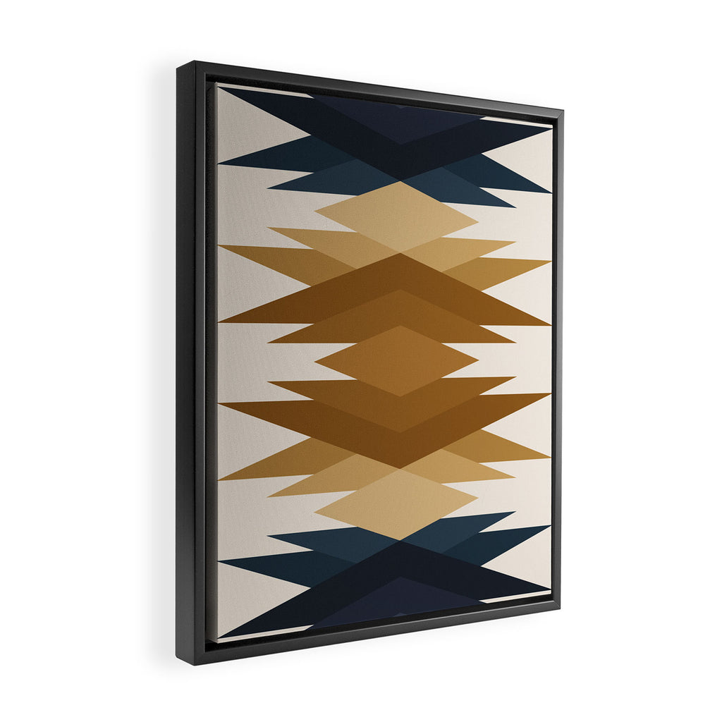 Bold Geometric Triangles V Framed Canvas Print Gallery Image 2