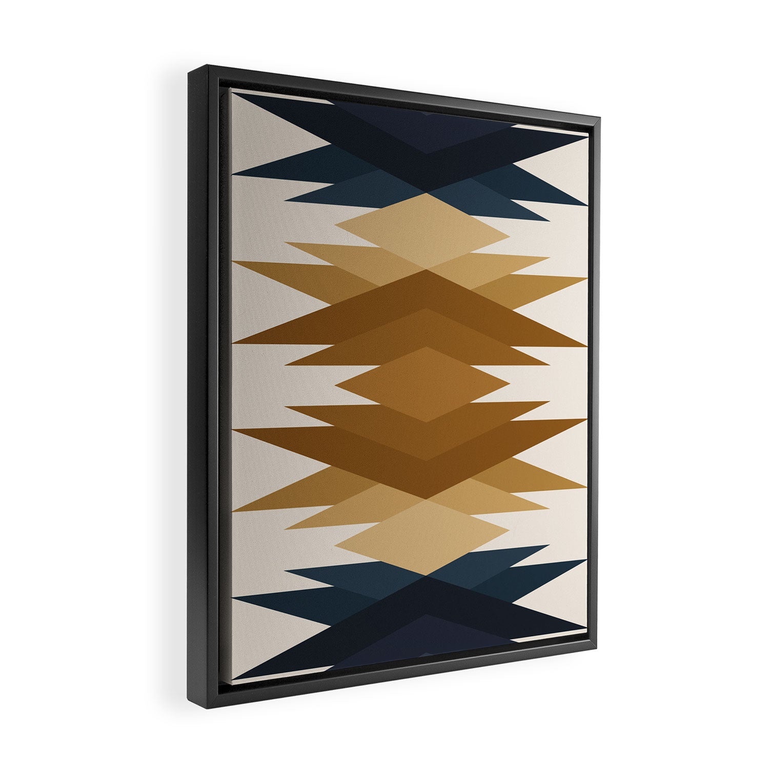 Bold Geometric Triangles V Framed Canvas Print Gallery Image 2