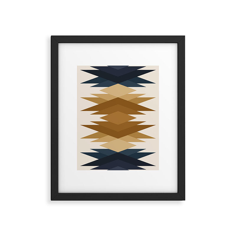 Bold Geometric Triangles V Framed Art Print Gallery Image 5