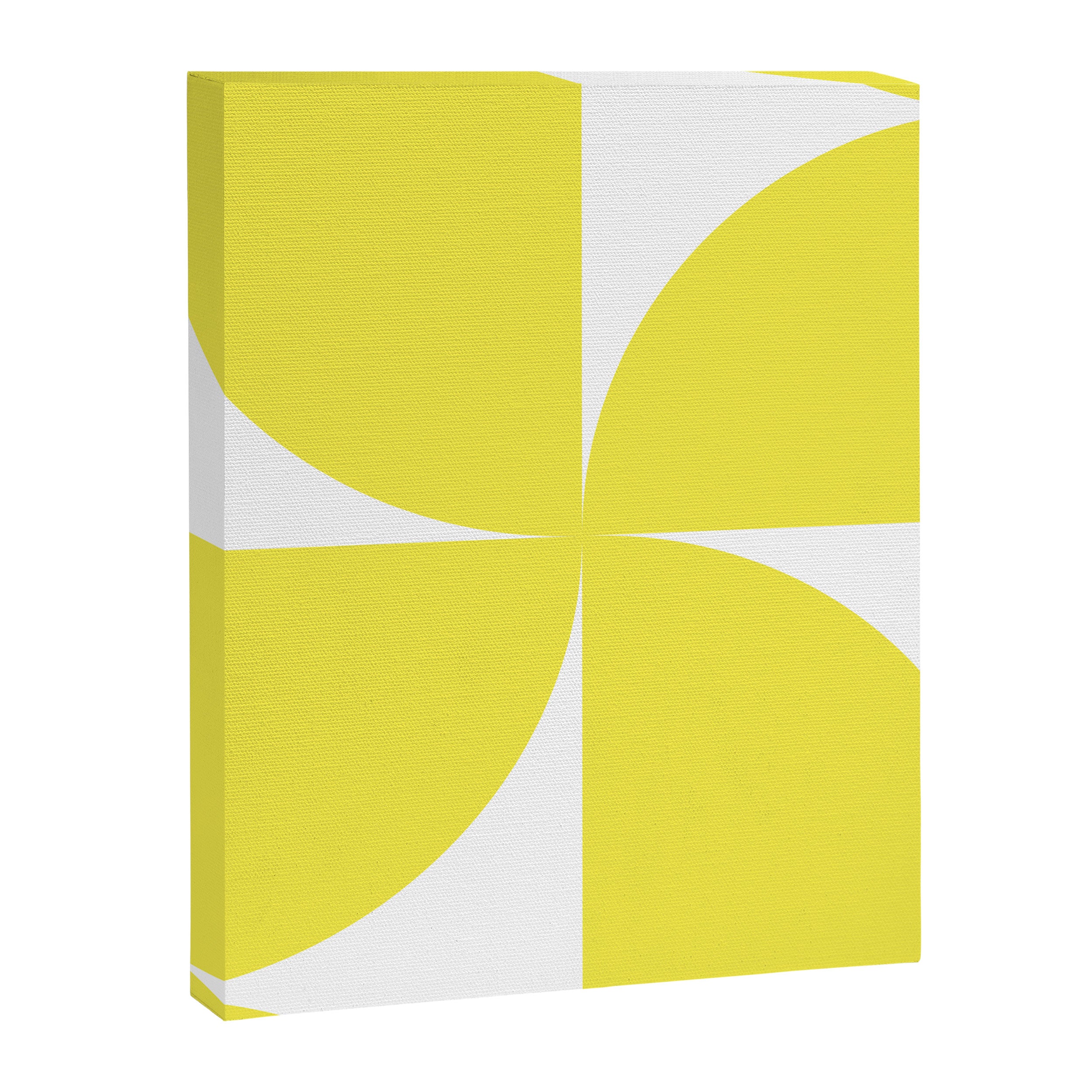 Bold Minimalism CLXXVII Bright Yellow & White Canvas Print Gallery Image 8