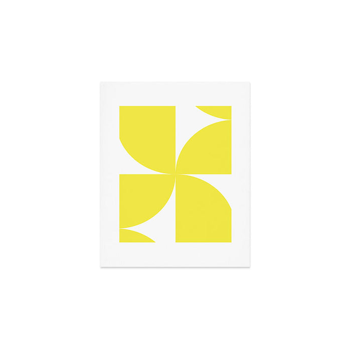 Bold Minimalism CLXXVII Bright Yellow & White Art Print Gallery Image 1