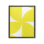 Bold Minimalism CLXXVII Bright Yellow & White Framed Canvas Print Gallery Image 8