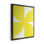 Bold Minimalism CLXXVII Bright Yellow & White Framed Canvas Print Gallery Image 2