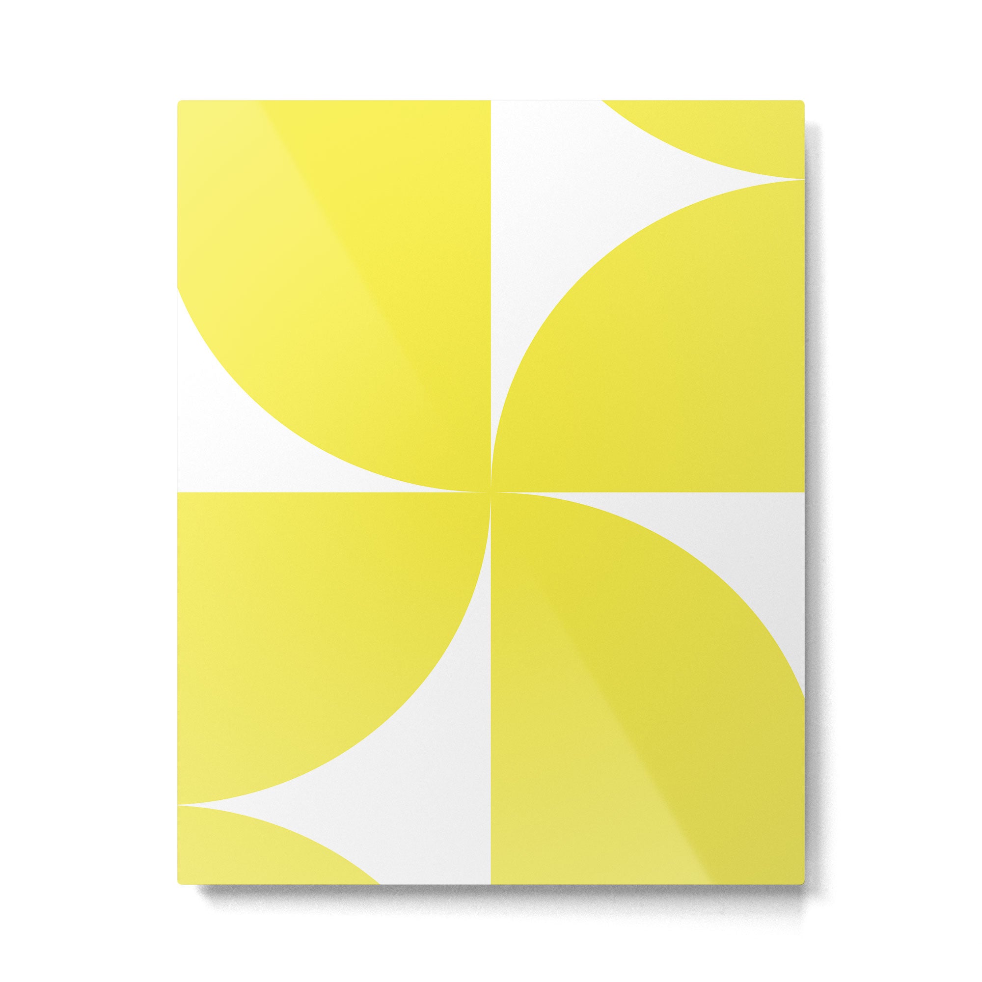 Bold Minimalism CLXXVII Bright Yellow & White Metal Print Gallery Image 6