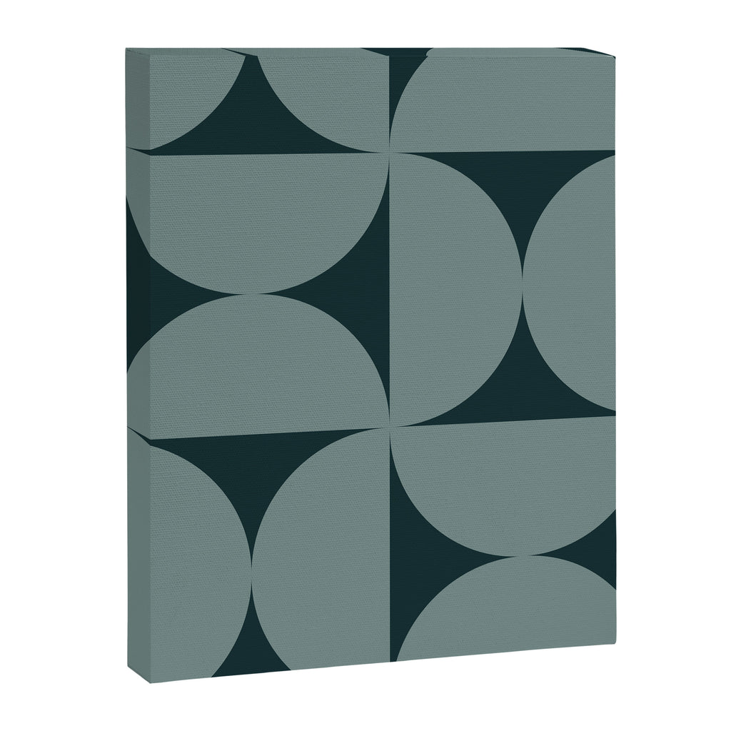 Bauhaus Mid Century Modern Geometric XI Earthy Green Canvas Print Gallery Image 8