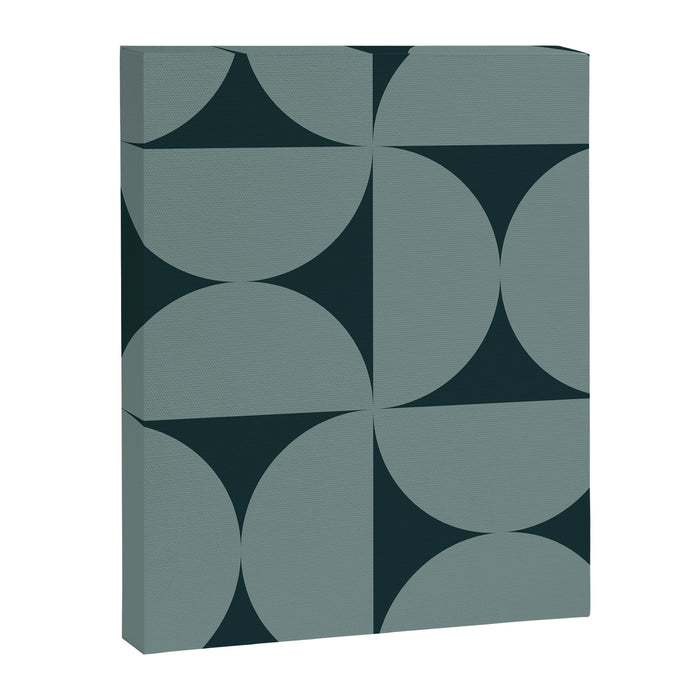 Bauhaus Mid Century Modern Geometric XI Earthy Green Canvas Print Gallery Image 1