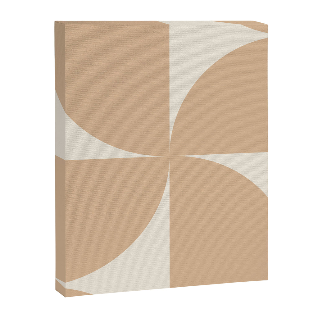 Bauhaus Mid Century Modern Geometric X Neutral Beige Canvas Print Gallery Image 8