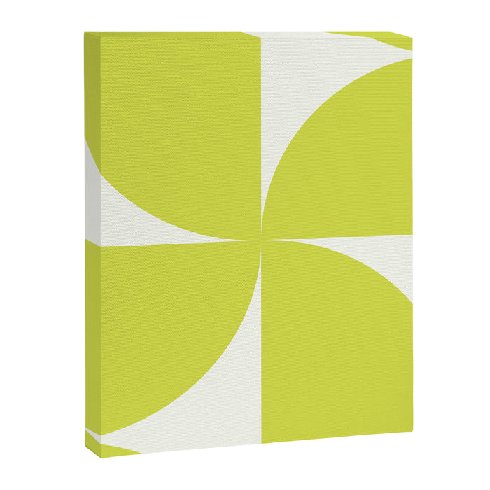 Bauhaus Mid Century Modern Geometric III Lime Green Canvas Print Gallery Image 1