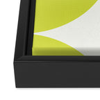 Bauhaus Mid Century Modern Geometric III Lime Green Framed Canvas Print Gallery Image 3