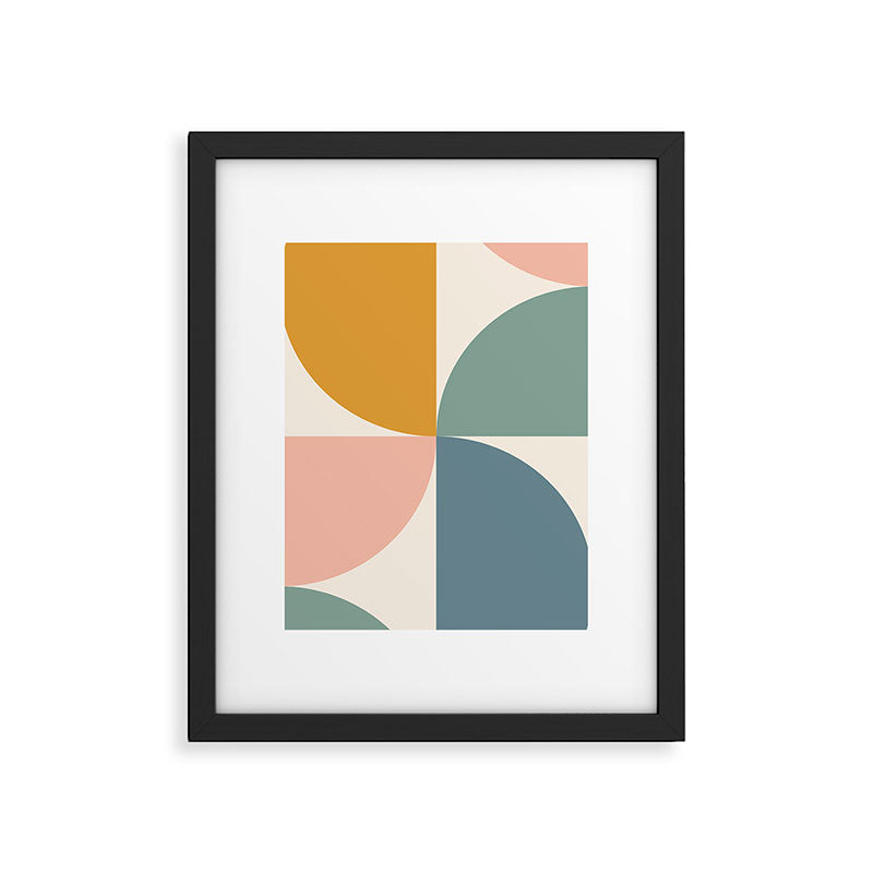 Bauhaus Mid Century Modern Geometric II Natural Pastel Framed Art Print Gallery Image 4